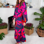 Stendhal Geo Flowers Midi Dress FRNCH 