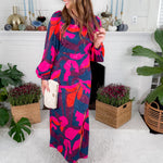 Stendhal Geo Flowers Midi Dress FRNCH 