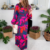Stendhal Geo Flowers Midi Dress FRNCH 