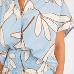 Sue Belle Blue Palm Top Karlie