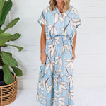 Sue Belle Blue Palm Top Karlie