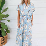 Sue Belle Blue Palm Top Karlie