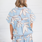 Sue Belle Blue Palm Top Karlie