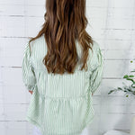 Sumter Sage Stripe Top
