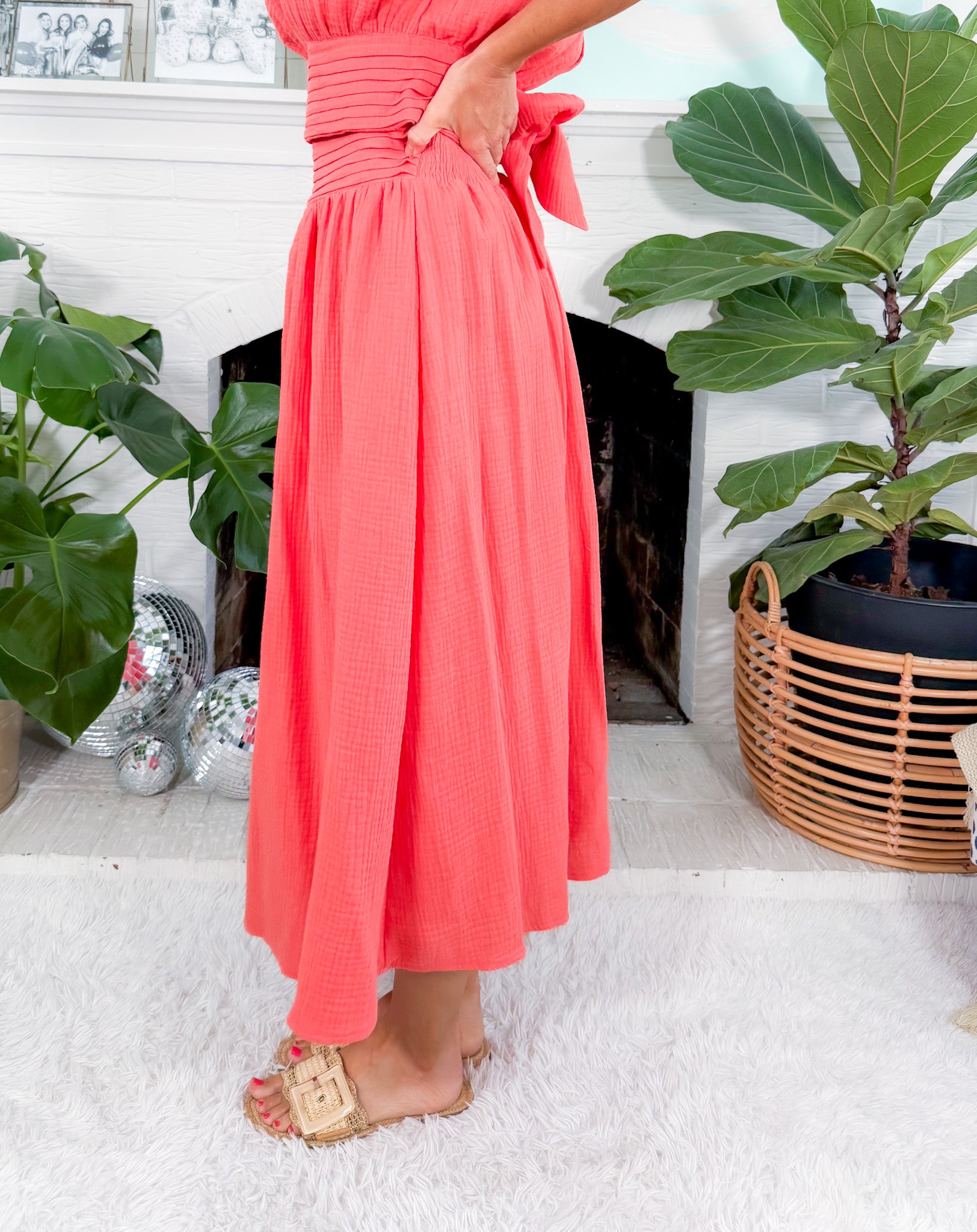 Sunburst Bloom Gauze Maxi Skirt Meet Me in Santorini