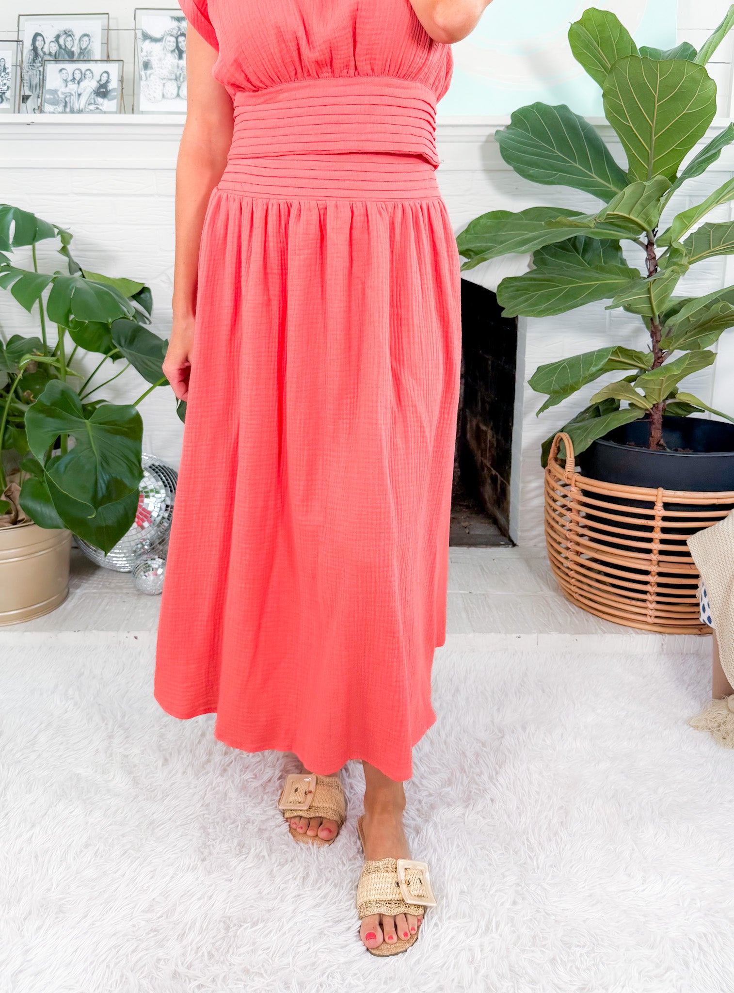 Sunburst Bloom Gauze Maxi Skirt Meet Me in Santorini