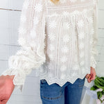 Sunflower Embroidered Top Entro