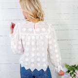 Sunflower Embroidered Top Entro