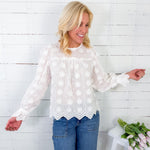 Sunflower Embroidered Top Entro