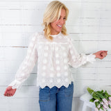 Sunflower Embroidered Top Entro