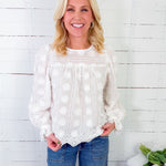 Sunflower Embroidered Top Entro