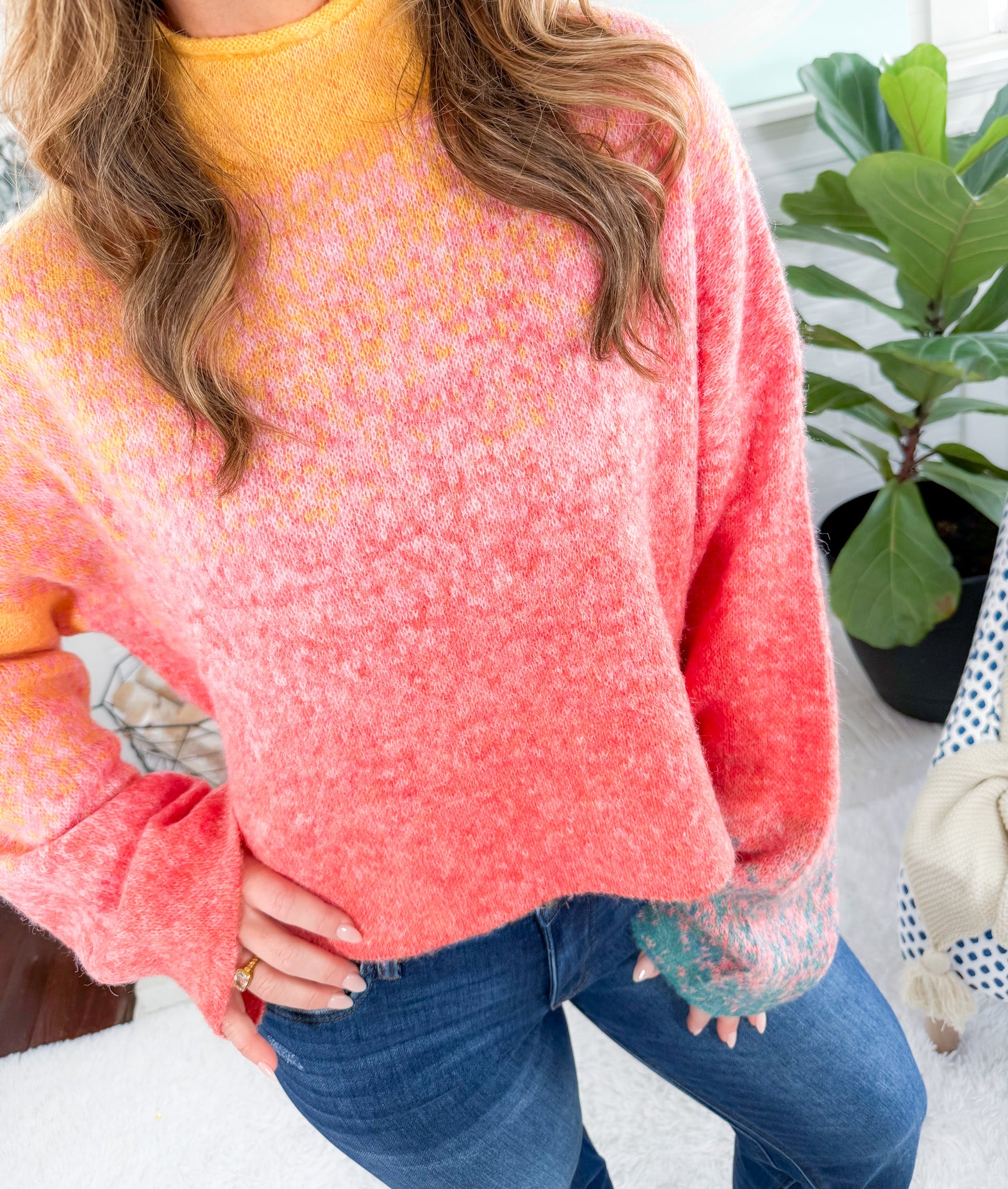 Sunrise Mixed Yarn Sweater Karlie