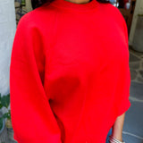 Sutton Tomato Red Cape Sweater