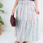 Sylvia French Cottage Floral Tier Maxi Skirt Karlie