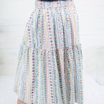 Sylvia French Cottage Floral Tier Maxi Skirt Karlie