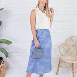 Weaver Cornflower Blue Polka Dot Skirt