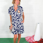 Tabitha Navy Print Mini Dress THML