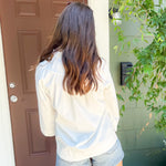 Taffy White Ruffle Neck Top