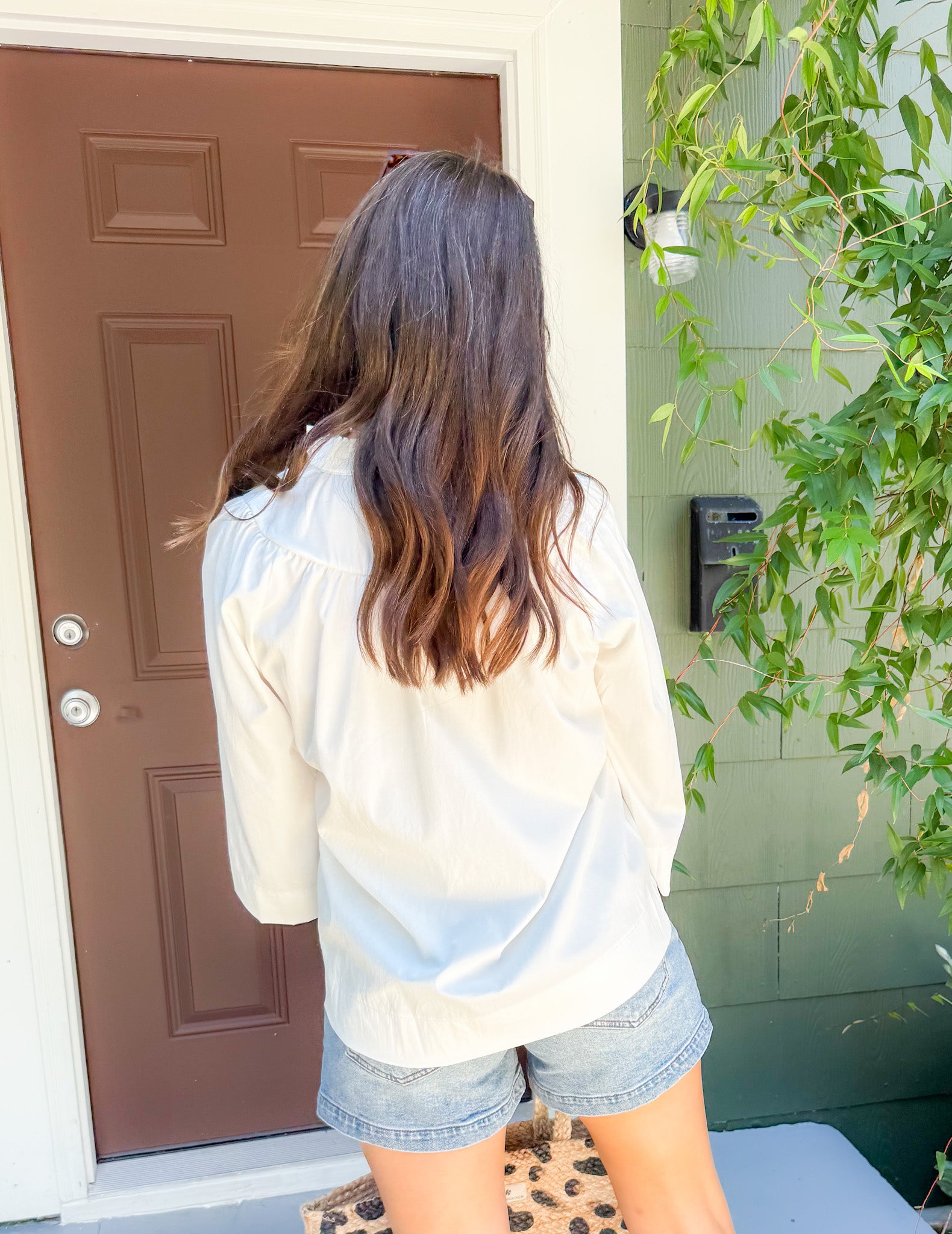 Taffy White Ruffle Neck Top
