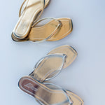 Tallulah Metallic Thong Sandals