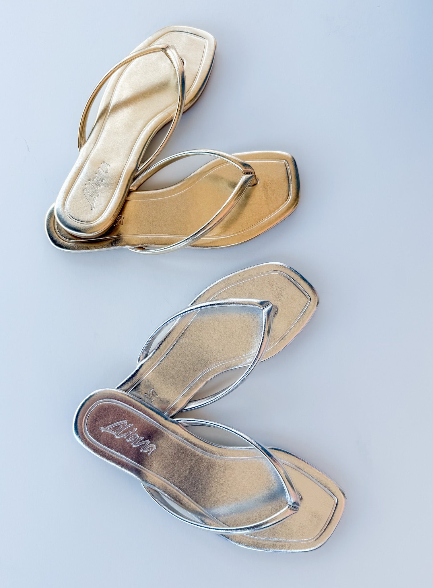 Tallulah Metallic Thong Sandals