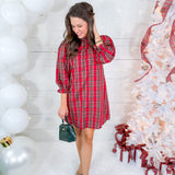 Tamara Red Plaid Mini Dress J Marie Collections