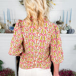 Tamryn Coral Gossemar Wings Top Mary Square
