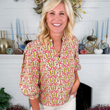 Tamryn Coral Gossemar Wings Top Mary Square