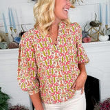 Tamryn Coral Gossemar Wings Top Mary Square