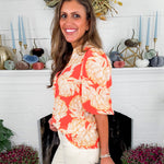 Tamryn Fall Floral Fire Top Mary Square