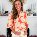 Tamryn Fall Floral Fire Top Mary Square