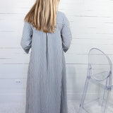 Tankersley Indigo Stripe Maxi Dress Entro