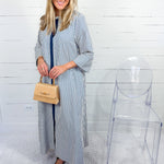 Tankersley Indigo Stripe Maxi Dress Entro