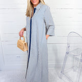 Tankersley Indigo Stripe Maxi Dress Entro