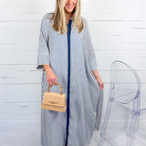 Tankersley Indigo Stripe Maxi Dress Entro