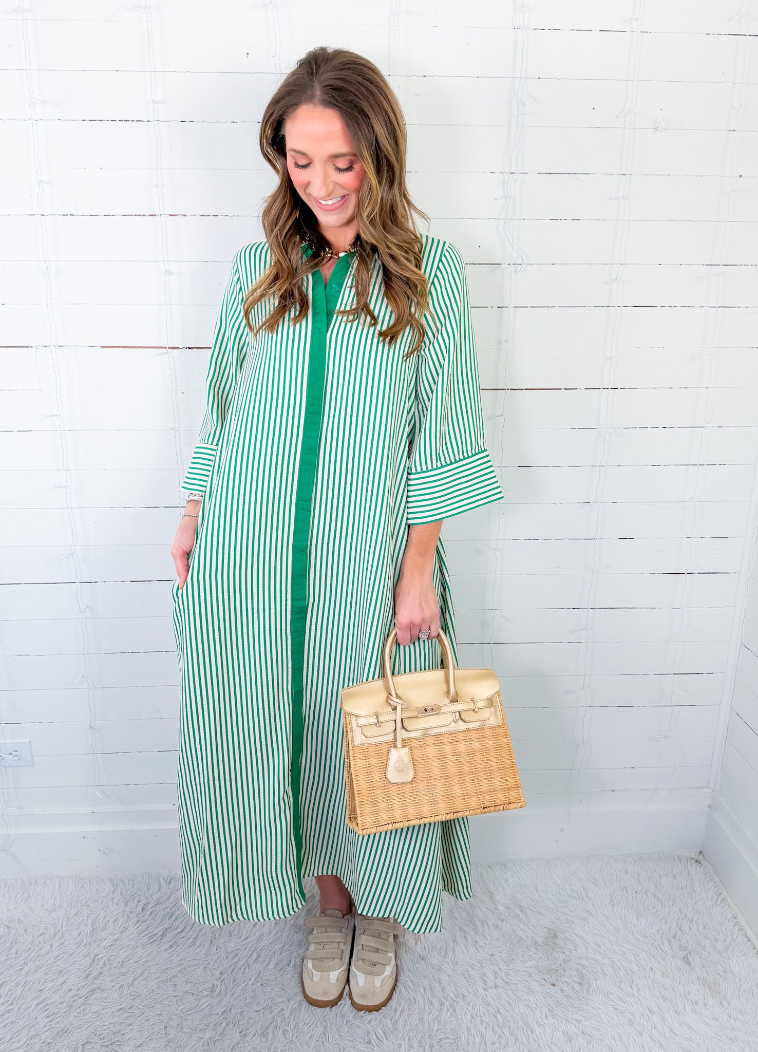 Tankersley Shamrock Stripe Maxi Dress Entro
