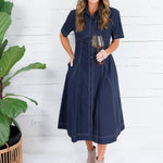 Teaghan Midnight Blue Maxi Dress Eesome