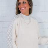 Telluride Ivory + Heather Grey Sweater PINCH