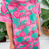 Tess Plum + Teal Flower Mini Dress Elizabeth James the Label 