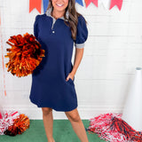 Thach Navy + Stripes Mini Dress Entro