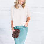 The Maple Beige Turtleneck Sweater Rain + Rose