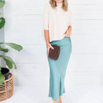The Maple Beige Turtleneck Sweater Rain + Rose