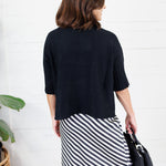 The Maple Black Turtleneck Sweater Rain + Rose