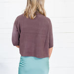 The Maple Chocolate Brown Turtleneck Sweater Rain + Rose