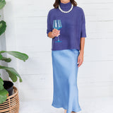 The Maple Crow Blue Turtleneck Sweater Rain + Rose
