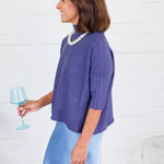 The Maple Crow Blue Turtleneck Sweater Rain + Rose