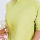 The Maple Lime Turtleneck Sweater Rain + Rose