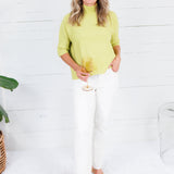 The Maple Lime Turtleneck Sweater Rain + Rose