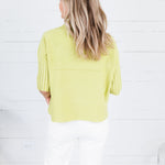 The Maple Lime Turtleneck Sweater Rain + Rose