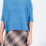 The Maple Teal Turtleneck Sweater Rain + Rose